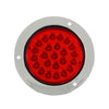 Luz trasera plafon circular 4 pulgadas cromado 24 led alta/baja /estrobo - rojo