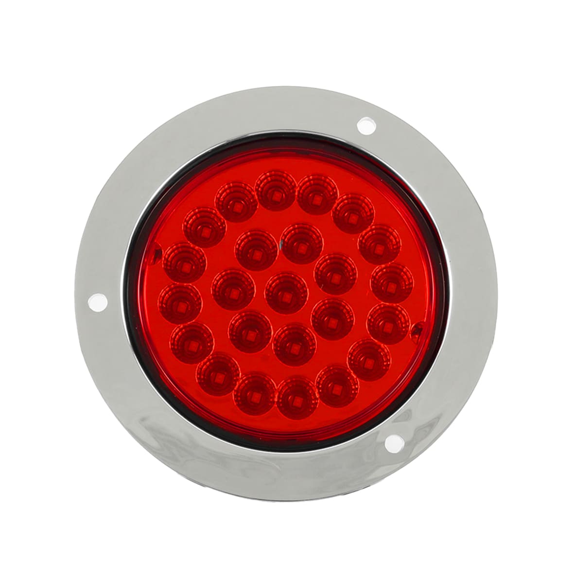 Luz trasera plafon circular 4 pulgadas cromado 24 led alta/baja /estrobo