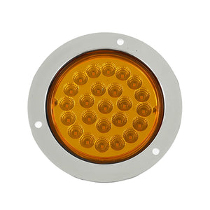 Luz trasera plafon circular 4 pulgadas cromado 24 led alta/baja /estrobo