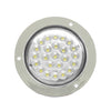 Luz trasera plafon circular 4 pulgadas cromado 24 led alta/baja /estrobo - blanco