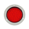 Luz trasera plafon circular 4 pulgadas cromado 33 led fijo /estrobo - rojo