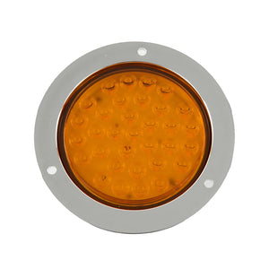 Luz trasera plafon circular 4 pulgadas cromado 33 led fijo /estrobo