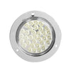 Luz trasera plafon circular 4 pulgadas cromado 33 led fijo /estrobo - blanco