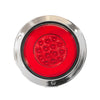 Luz trasera plafon circular 4 pulgadas cromado 14 led+gel rojo fijo /estrobo - rojo