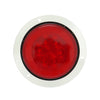 Luz trasera plafon circular 4 pulgadas cromado 9 led+gel fijo /estrobo - rojo