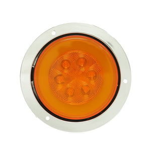 Luz trasera plafon circular 4 pulgadas cromado 9 led+gel fijo /estrobo