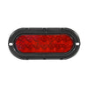 plafon led ovalado 6 pulgadas 14 led c/lupa fijo /estrobo - rojo