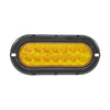 plafon led ovalado 6 pulgadas 14 led c/lupa fijo /estrobo - ambar