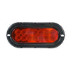 plafon led ovalado 6 pulgadas 14 led fijo /estrobo - rojo