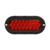 plafon led ovalado 6 pulgadas 25 led alta/baja /estrobo - rojo