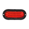 plafon led ovalado 6 pulgadas 34 led fijo /estrobo - rojo