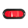 plafon led ovalado 6 pulgadas 21 led mica en arco fijo /estrobo - rojo