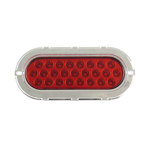 plafon led ovalado 6 pulgadas cromado 25 led alta/baja /estrobo