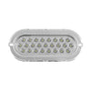 plafon led ovalado 6 pulgadas cromado 25 led alta/baja /estrobo - blanco