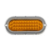 plafon led ovalado 6 pulgadas cromado 34 led fijo /estrobo - ambar