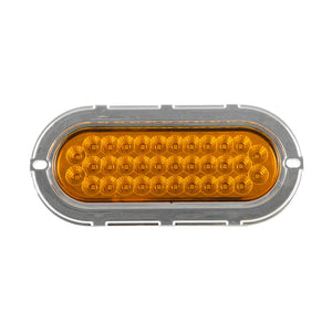 plafon led ovalado 6 pulgadas cromado 34 led fijo /estrobo