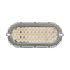 plafon led ovalado 6 pulgadas cromado 34 led fijo /estrobo - blanco