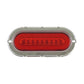plafon led ovalado 6 pulgadas cromado 9 led+gel fijo /estrobo