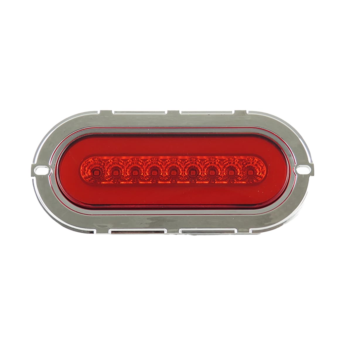 plafon led ovalado 6 pulgadas cromado 9 led+gel fijo /estrobo