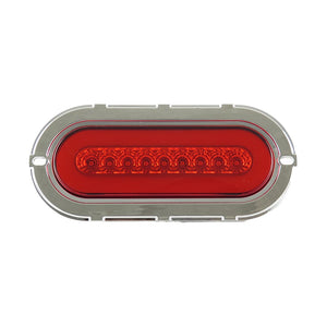 plafon led ovalado 6 pulgadas cromado 9 led+gel fijo /estrobo