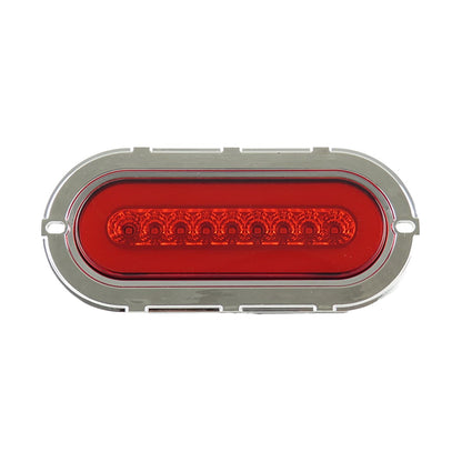 plafon led ovalado 6 pulgadas cromado 9 led+gel fijo /estrobo