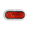 plafon led ovalado 6 pulgadas base metal 25 led alta/baja /estrobo - rojo