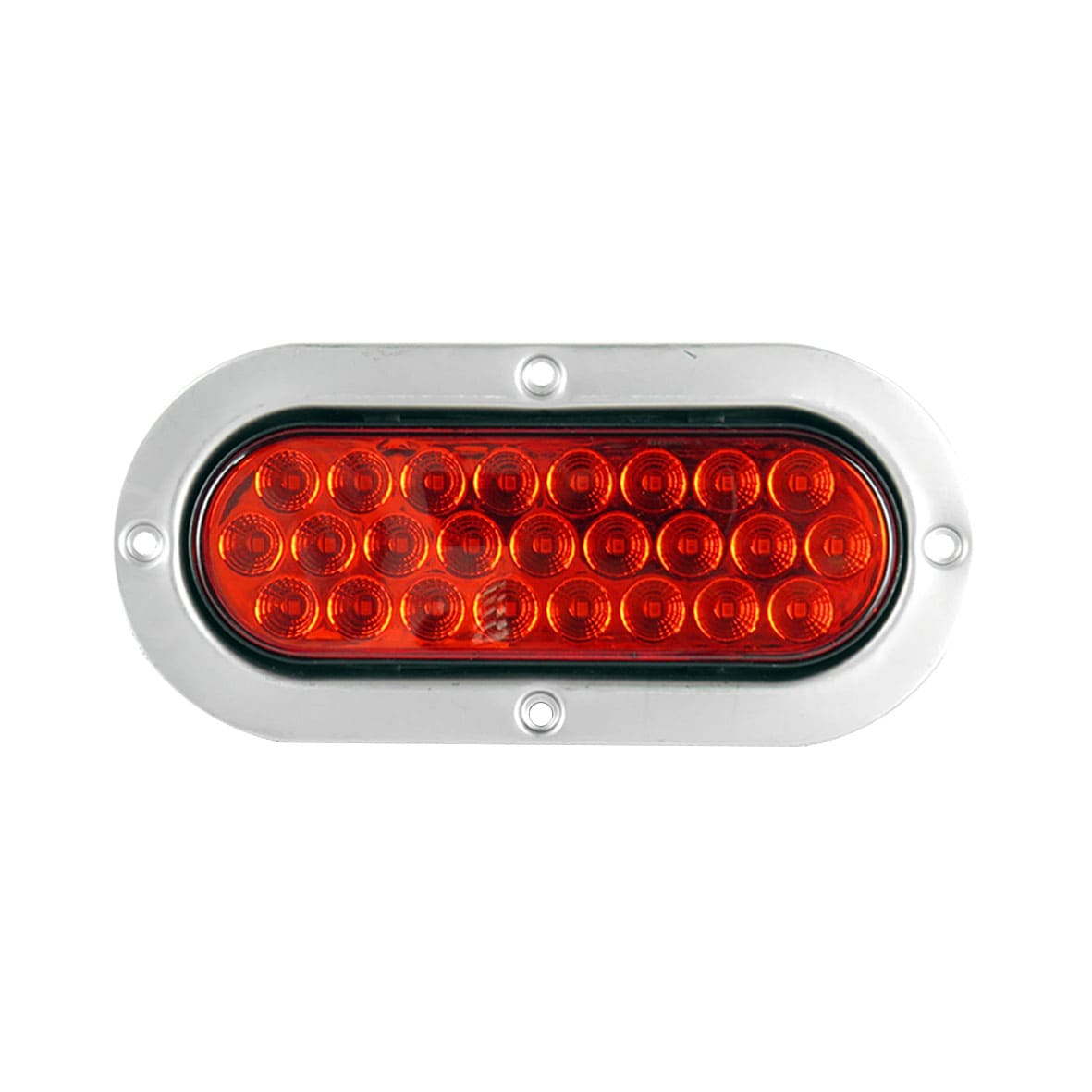 plafon led ovalado 6 pulgadas base metal 25 led alta/baja /estrobo