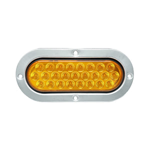 plafon led ovalado 6 pulgadas base metal 25 led alta/baja /estrobo