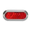 plafon led ovalado 6 pulgadas cromado 25 led alta/baja /estrobo - rojo