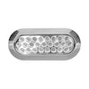 plafon led ovalado 6 pulgadas cromado 25 led alta/baja /estrobo - blanco