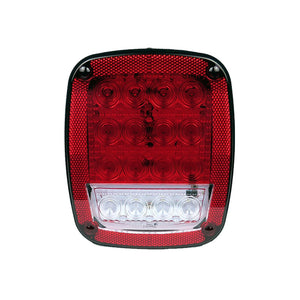 plafon cuadrado tipo jeep 16 led rojo/blanco fijo /estrobo