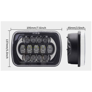 faro principal 7 Pulgadas 13 led luz blanca alta, baja, DRL, direccional 12-24v (pieza)