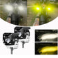 Par Faros Dually Led exploradoras C/lupa Antiniebla Motos Autos 4x4 Rzr